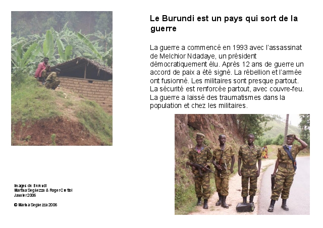 Le Burundi sort de la guerre